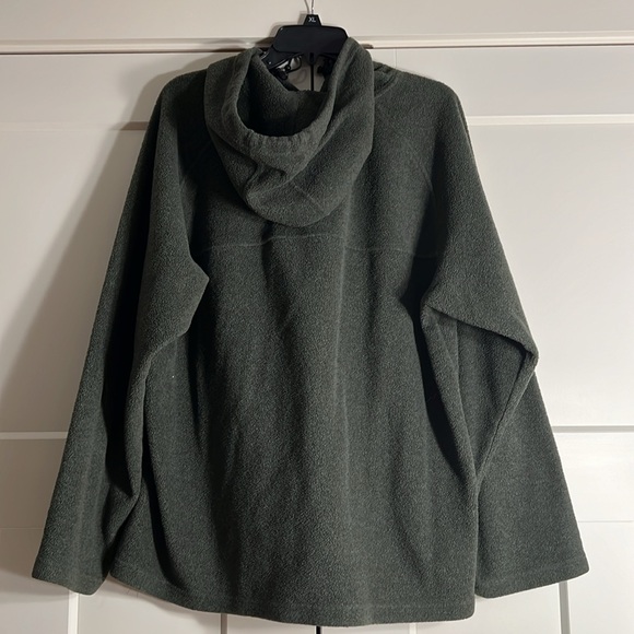 Hunter green hooded pullover with kangaroo pocket - Picture 4 of 6